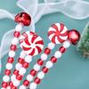 Bells Xmas Tree Hangings Pendant Candy Cane Shape Xmas Decoration  Party Supplies