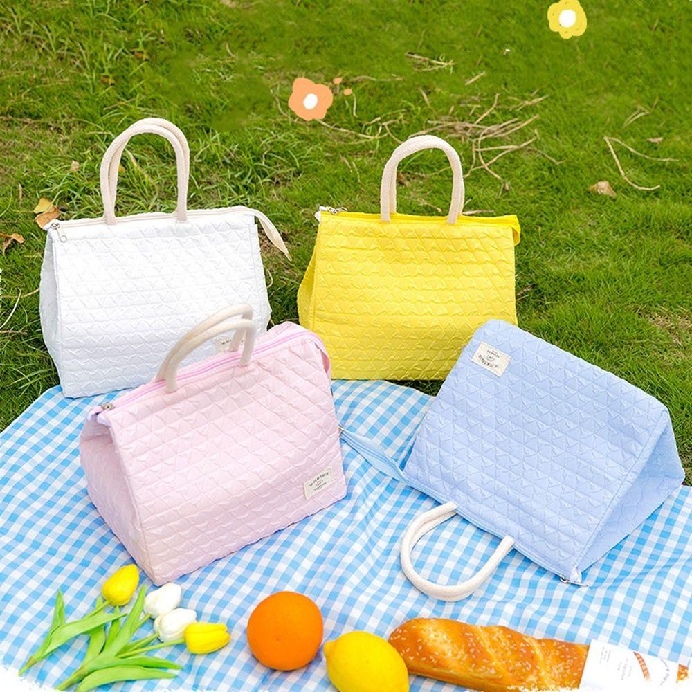 

Picnic Bag Food Drink Cooler Bag Storage Bags Handbag Lunch Box Tote Bag Lunch Bag Lunch Organizer рожевий
