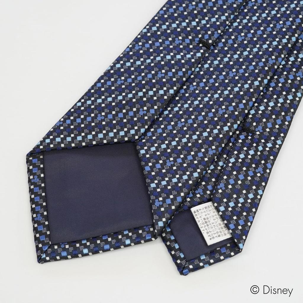 [Disney] Necktie (Three Circle Silhouette Micro Pattern) Necktie D50038 Navy