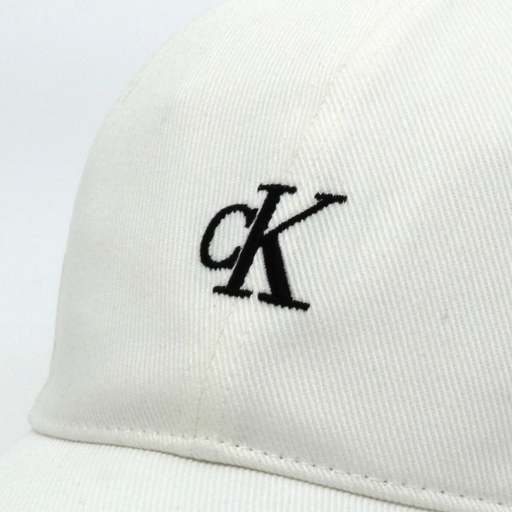Ck Cap Hat Logo Monogram Cotton MONOGRAM EMBROIDERY BASEBALL CAP Bright White 4G5002G 110 [Calvin Klein] [Item]