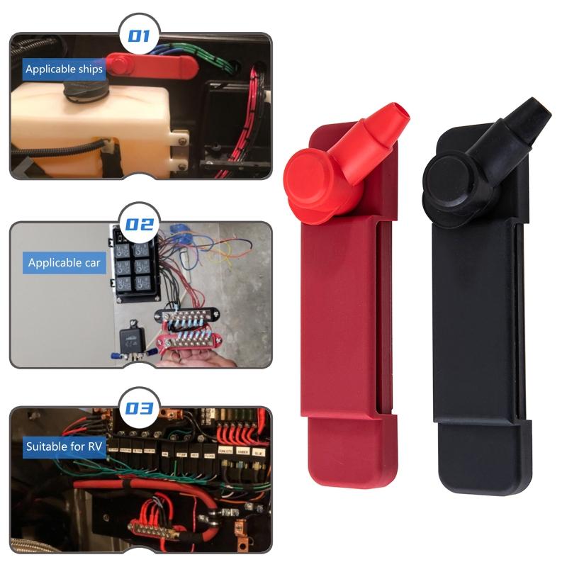 Terminal Bus Bar Ground Power Distribution Terminal Block Bus Bar with Cover for Auto Marine Car Pickup Trailer RV Boat