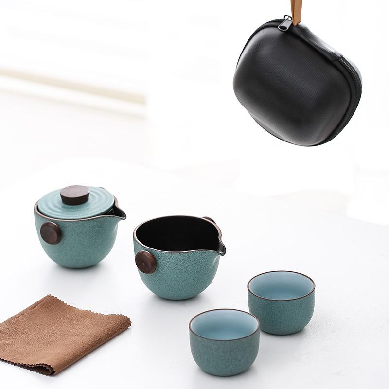 Portable Travel Tea Set Kung Fu Ceramics Teapot