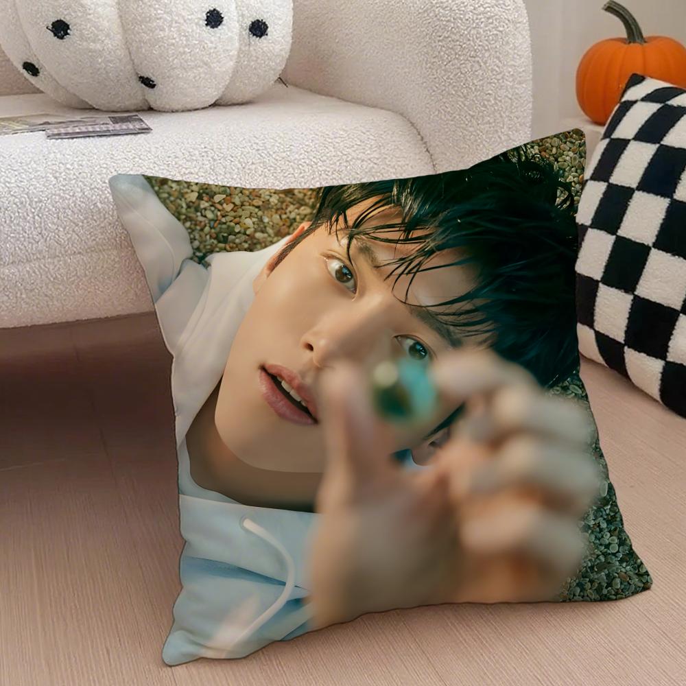 JJi Chang wook Cushion Cover Throw Pillow Cover Hidden Button Durable Polyester Chair Cushion