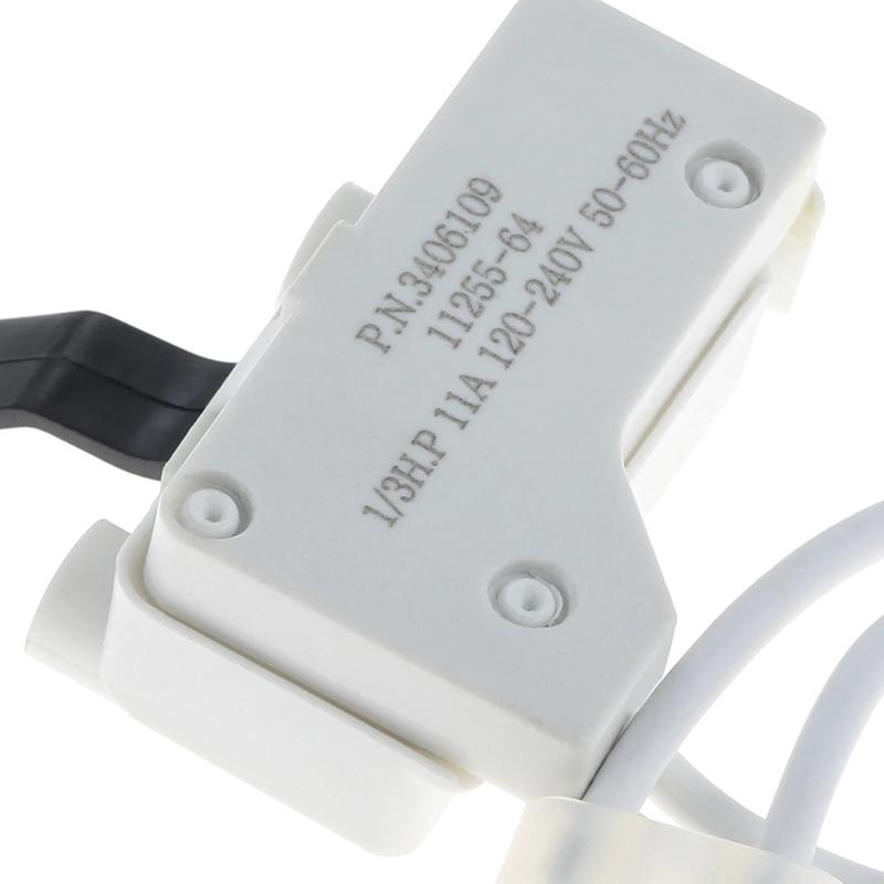 3406109 Plastový spínač dveří sušičky Vhodný pro Sears Maytag Sušička Nahrazuje 3405100 3405101 Ps11741701 Wp3406107Vp