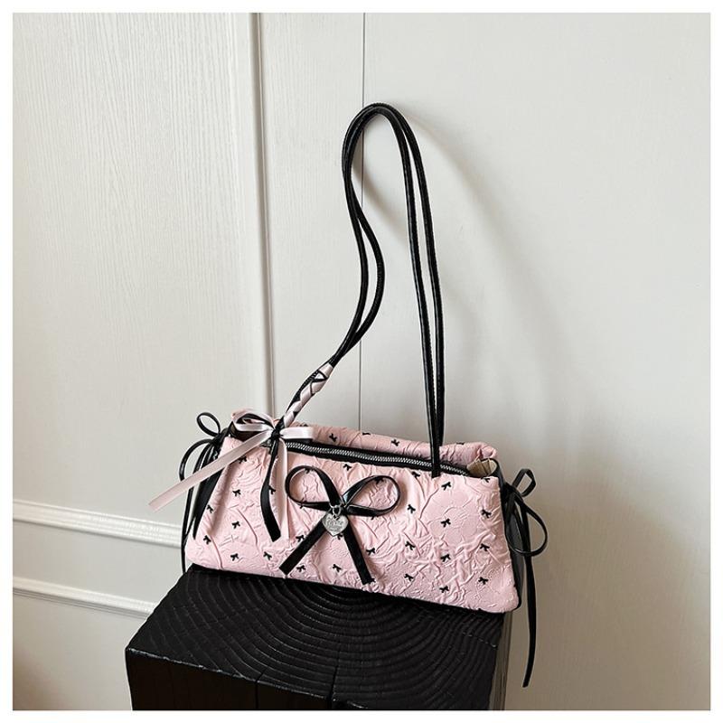 

Летняя сумка-подушка с бантом, женская сумка, новая высококлассная сумка для балета на одно плечо розовый