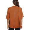 Summer New Women's Mid-sleeve Elegant Casual Solid Color V-neck Chiffon Shirt