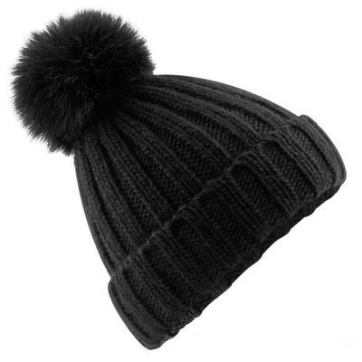 Beechfield Gorro Pom Pom Unissex Adulto Verbier Faux Fur