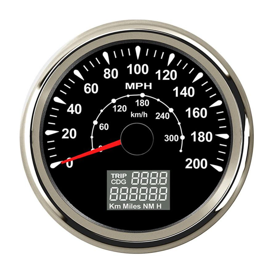 Motorcycle GPS Speedometer Speed Gauge meter fit Car Truck Boat Vessel with 8 color backlight  9-32V