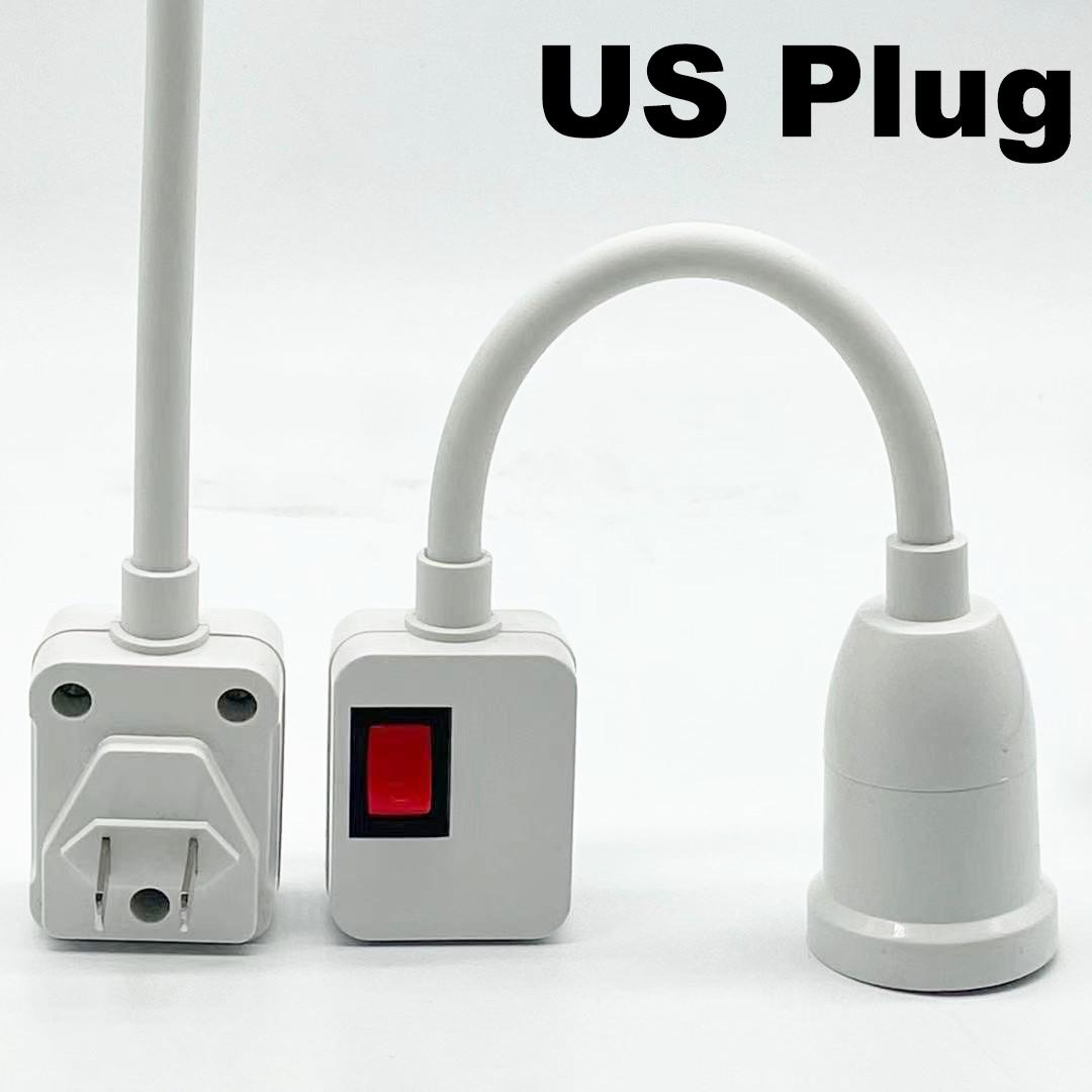 

E27 Lamp Socket LED Head Bulb Holder Light Adjustable Flexible Bend With Switch EU US UK Plug Energy Saving LED Table Lamp Base 1PCS