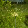 LED Solar Powered Ground Mounted Fireworks Lights, Outdoor Waterproof Courtyard Decorative Lights, Starry Sky Dandelion Lights