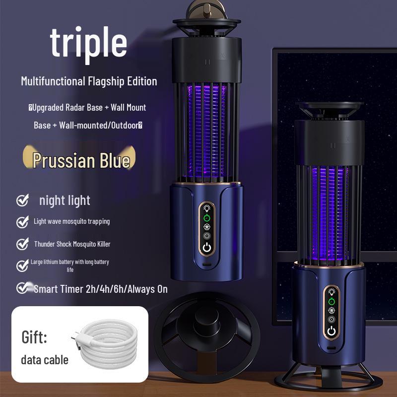 USB Electric Shock Mosquito Killer Lamp with UV Photocatalytic Trap for Home and Dormitory Use