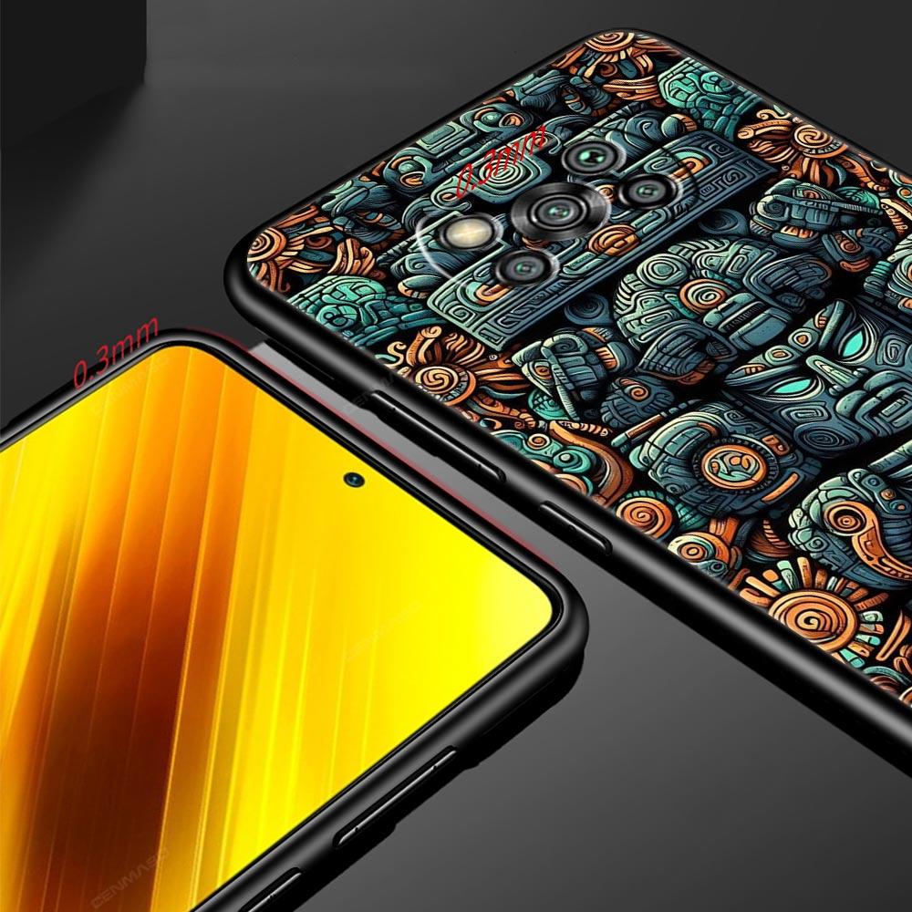 Vintage Totem Painting Phone Case for Xiaomi Poco F7 F6 F5 F4 F3 X6 X5 X4 X3 NFC F7 Ultra M4 C51 C55 GT 5G Soft TPU Cover Capas