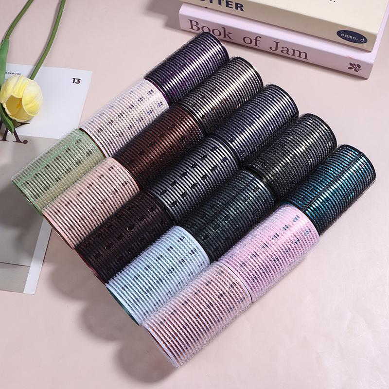Rullo Adesivo per Capelli con Nucleo in Alluminio Colorato 5*9 cm Gancio e Anello in Nylon Puro Autoadesivo Styling Termico Arricciacapelli per Volume