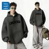 New Autumn Men's Loose-fit Printed Hooded Sweatshirt, Fashionable and Versatile Cotton Jacket