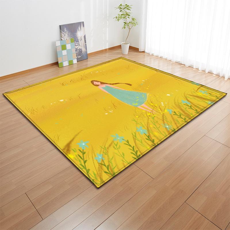 Small Fresh Painting Carpet Living Room Floor Mat