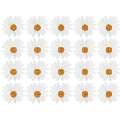 20pcs Daisy Flower Patch Decorative Clothing Sticker DIY Appliques IronOn Garment Accessory