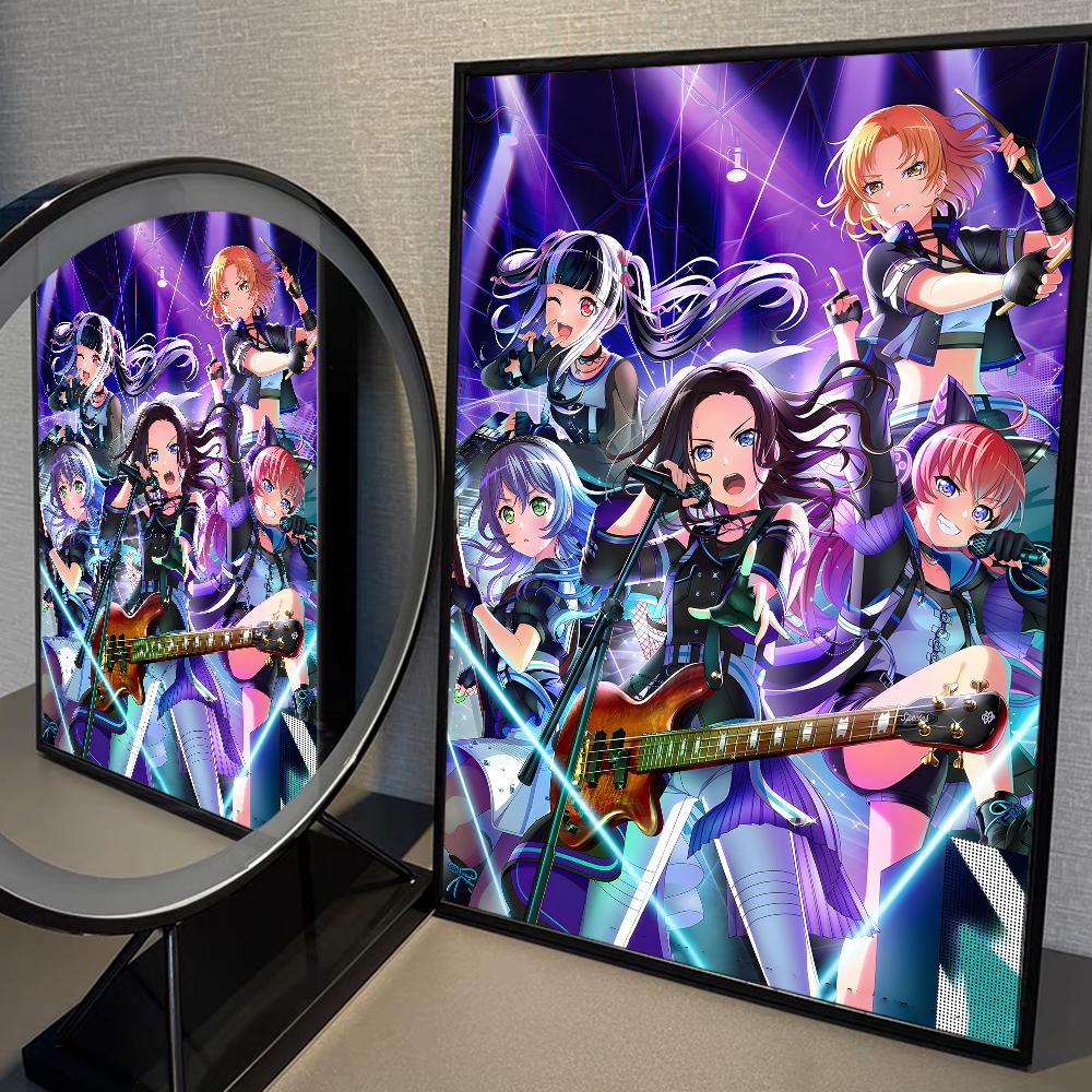 BanG Dream It's My GO Poster Anime Poster Klebrig HD Qualität Wandkunst Retro Poster für Zuhause Kawaii Zimmerdekoration