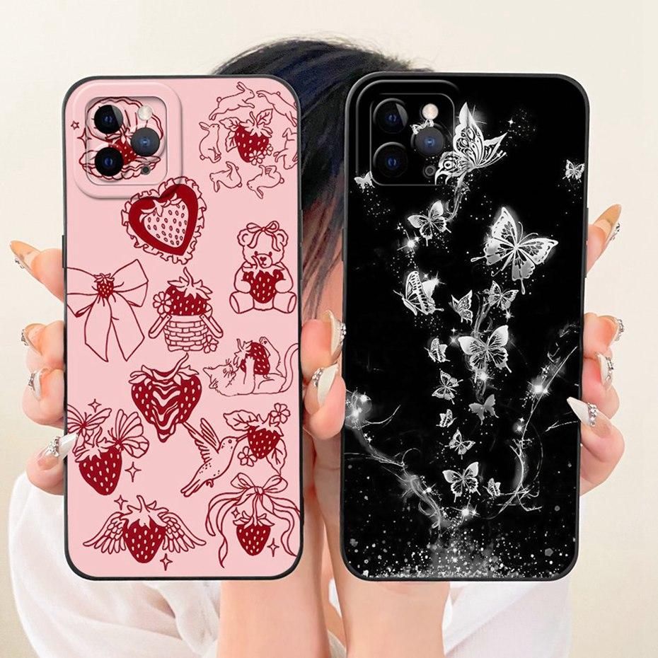 Cute Printed Phone Case For iPhone 11 Pro Max iPhone11 11Pro Soft Silicone Shockproof Cases For iPhone 11ProMax Covers Bumpers