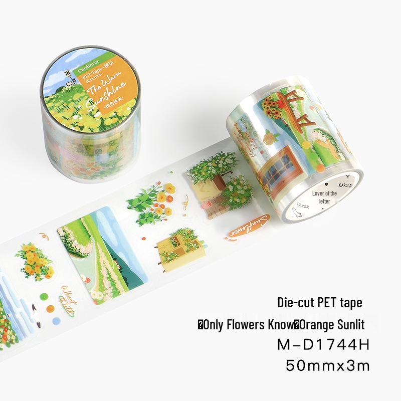 Только цветы знают - Художественные цветочные вырезанные наклейки на ПЭТ-ленте для студентов