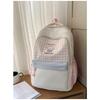 Japanese new high-value, fresh, sweet and sweet plaid backpack, lightweight and large-capacity backpack for junior high school students