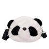 Panda Head Crossbody Bag Versatile Cute Plush Bag Cartoon Shoulder Bag