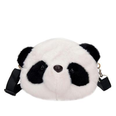 Panda Kopf Umhängetasche Vielseitig Niedliche Plüschtasche Cartoon Umhängetasche