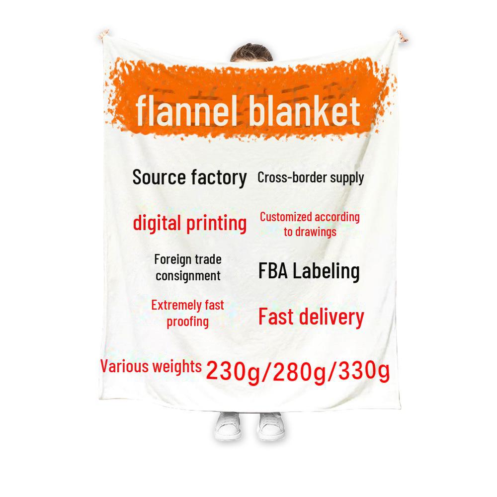 Cozy Envelope Letter Flannel Blanket - Perfect Gift for Relatives and Friends, Double-Sided Fleece, Small Size