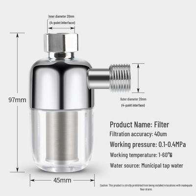Kompakter Rostfreier Warmwasserbereiterfilter mit Langlebigem Netzdesign & Einfacher Installation für Waschmaschinen