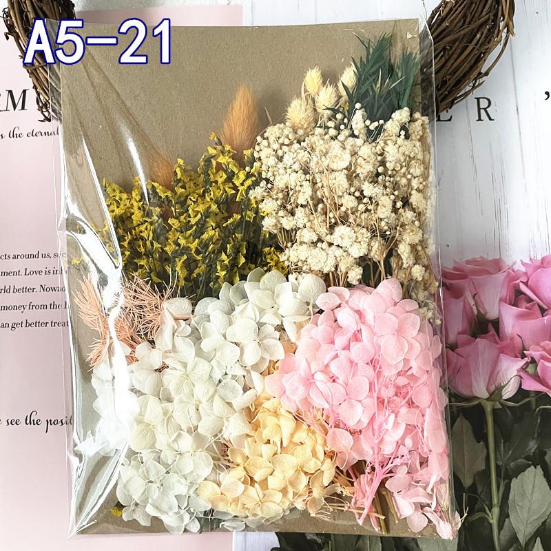 Exquisite Eternal Dry Flower Ancient Style Group Fan Material Pack for Children's Handmade Exclusive Decoration Dried Flowers