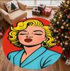 Marilyn Monroe Pattern Round Rug, Indoor/Outdoor Mat, for Picnic, Gameroom, Bedroom, Office, Living Room, Home Decor Carpet, Birthday Gift