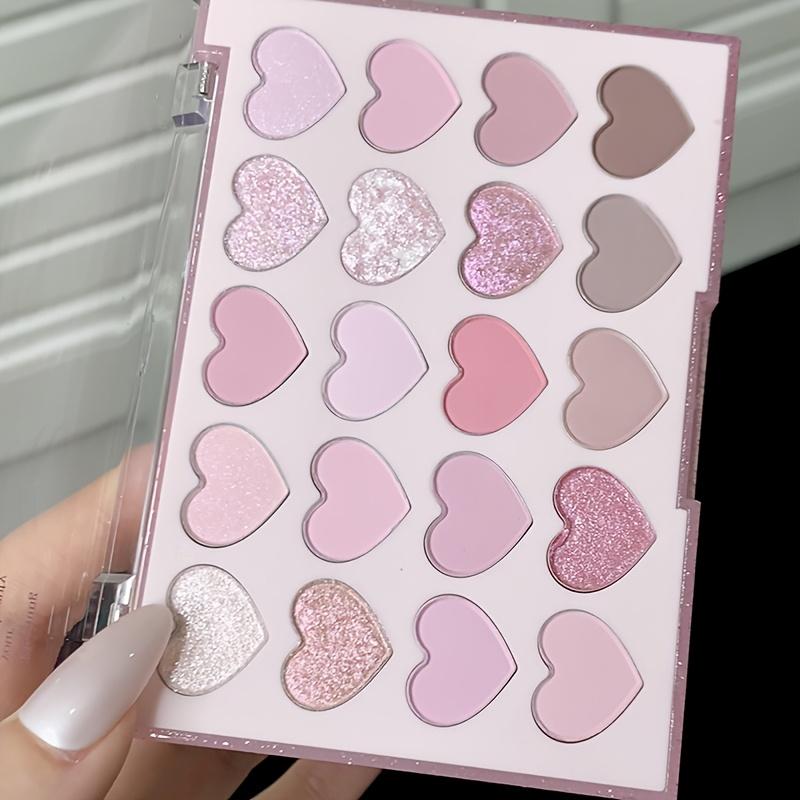 

Sweetheart 20-Color Eyeshadow Palette, Powder Brown Matte & Shimmer, Sparkling & Vibrant, Versatile New Arrival for Creating an Elegant Makeup Look