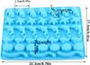 Mini Gummy Ocean Animals Silicone Candy Molds Including Hippocampus Shells Worms for Making Gummies Chocolates Vitamin Candy
