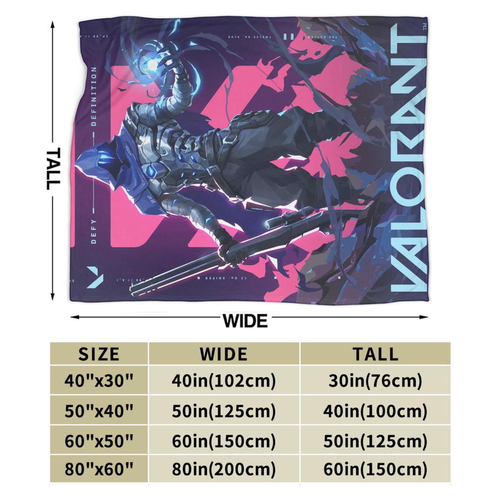 Valorant Spieldecke Qualität Warm Überwurfdecke Winter Kinderzimmer Lustige Bettdecke