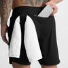 Sports Shorts Solid Color Loose Drawstring Summer Quick Dry Zipper Pockets Shorts for Fitness
