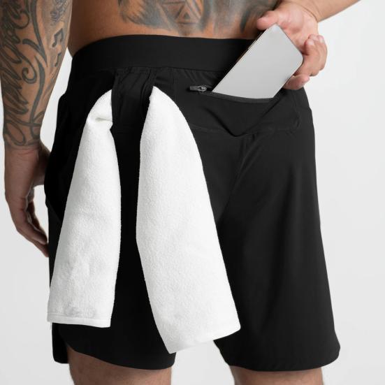 Sports Shorts Solid Color Loose Drawstring Summer Quick Dry Zipper Pockets Shorts for Fitness