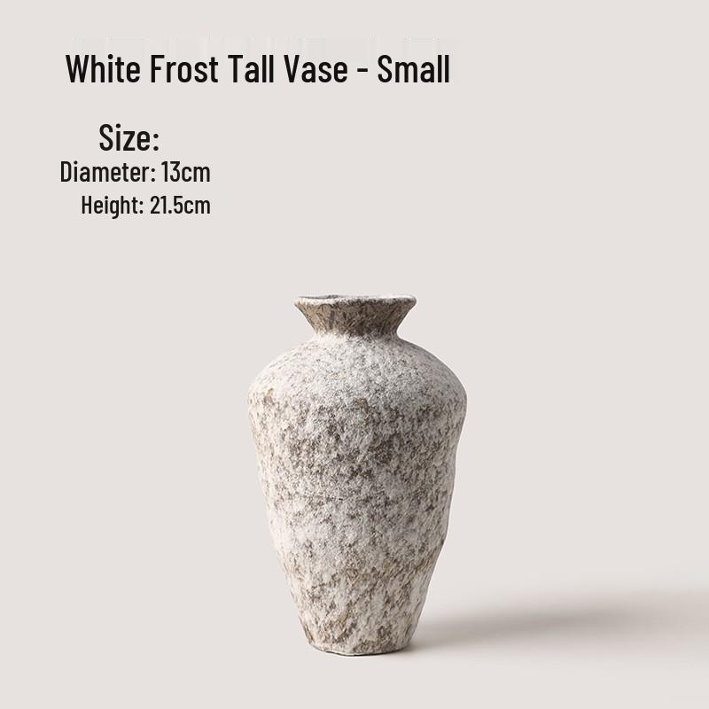 Retro Chinese Wabi-Sabi Ceramic Vase: High-End Decorative Pottery for Elegant Flower Arrangements In Living Rooms