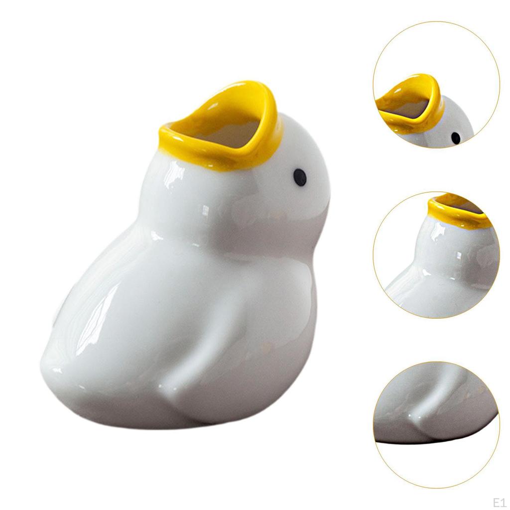 Kreskówkowy Uchwyt na Szczoteczki do Zębów Kaczka Ozdoba Zwierzęca Dekoracyjny Biurkowy Praktyczny Organizer dla