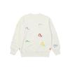 Palace X Evisu Collaboration FW21 Multi Pocket Crew Egret Logo Print Sweatshirt Unisex Sweatshirt White P21EVCW002