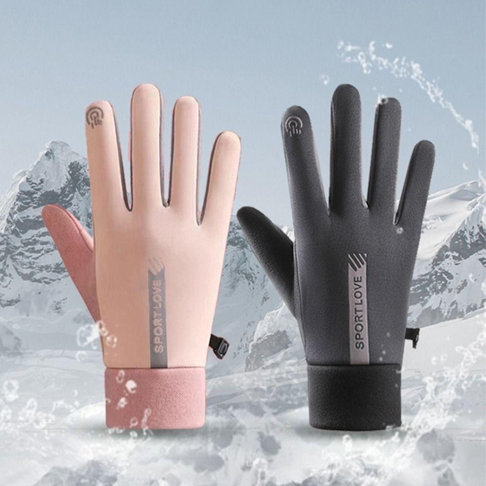 Plüsch-Skihandschuhe Verdickte Touchscreen-Handschuhe Unisex Winter Warme Handschuhe Outdoor
