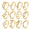 Student Ring Electroplated Finish Adjustable Opening Design Star Symbol Ring Couple Matching Ring Alloy Jewelry Gift