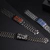 Men Digital Watch Large Screen Electroplated High Accuracy Decorative Cool Style Individual Stainless Comfortable Strap Lighweight Men Wristband