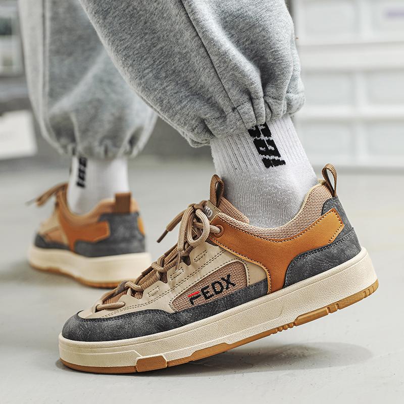 Men's Fashion Casual Low Top Skateboarding Shoes Boys Comfortable Sneakers Male Students Trending Soft Sole Classic Breathable Gym Non-slip