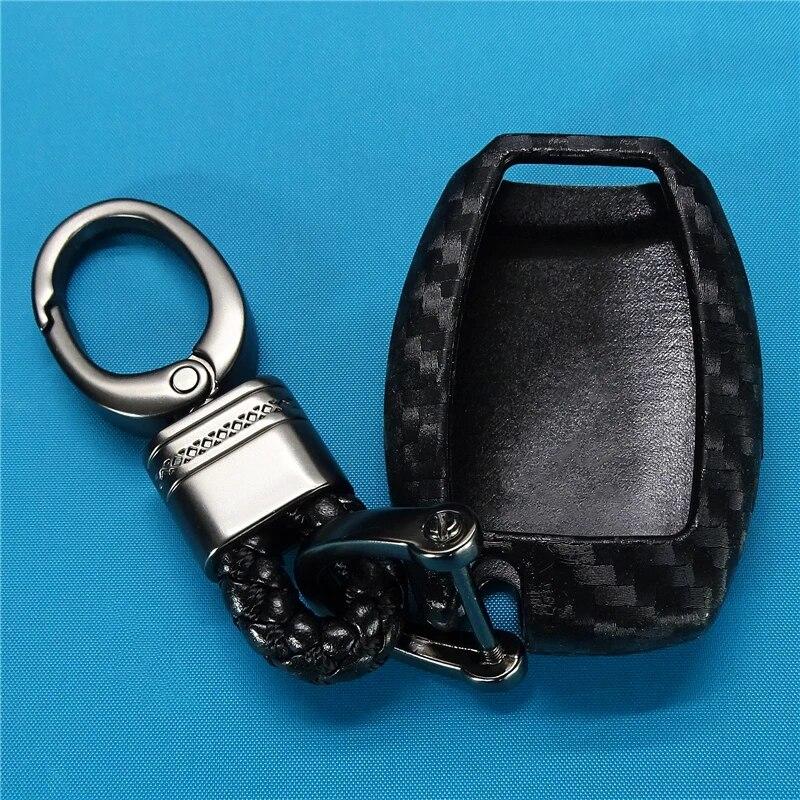 

Силиконовый автомобильный брелок из углеродного волокна, чехол-держатель цепи для Mercedes Benz W203 W204 W212 CLK C180 E200 AMG C EClass Have holder Chain A