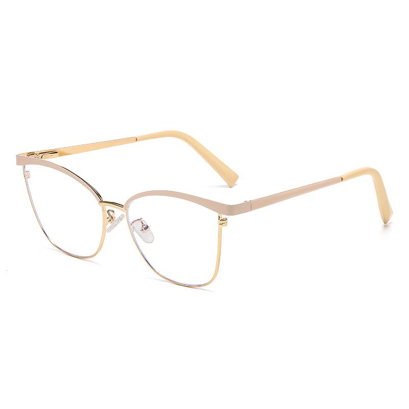 95783 Metal Eyebrow Trendy Anti-Blue Flat Mirror, New Spice Girl Ins Wind Street Shot Glasses Frame