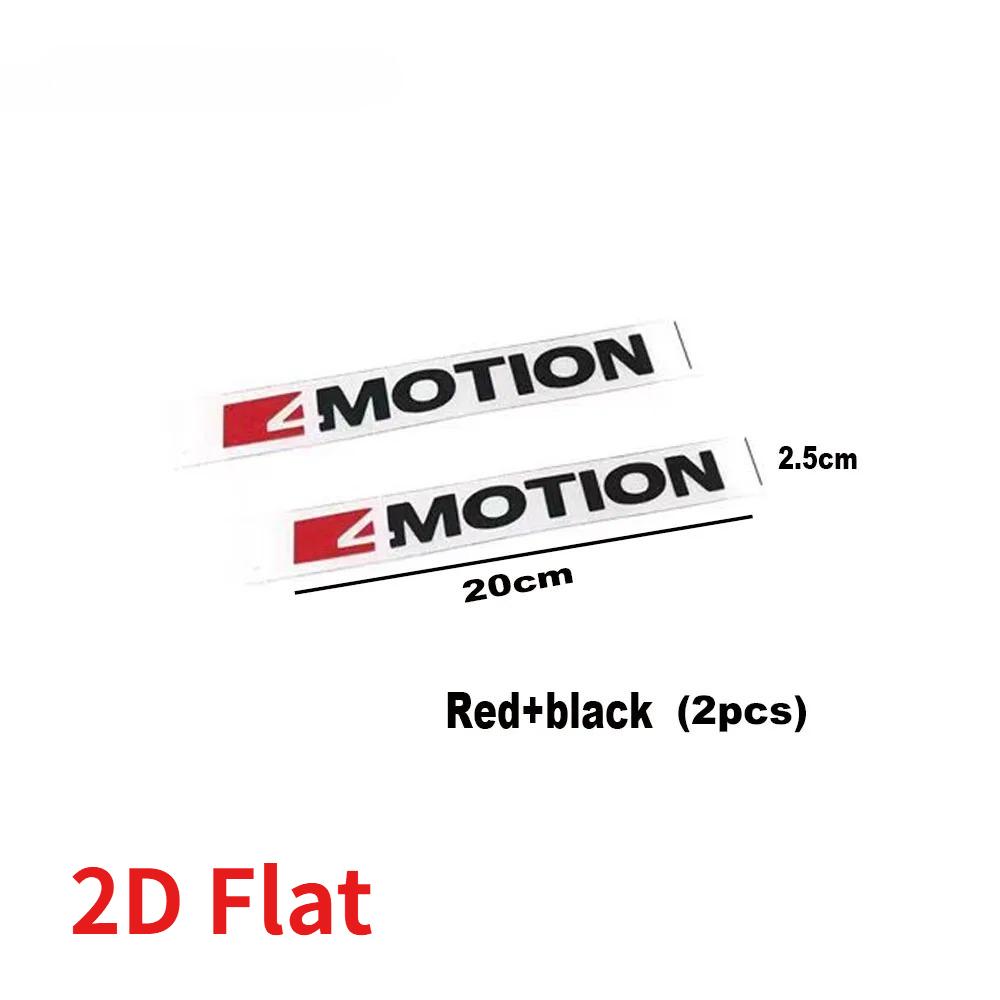2pcs 2D Flat 4MOTION Car Body Sticker For  R GTI Golf Polo R32 Tuan Mk4 Passat Visit T5 Etc.