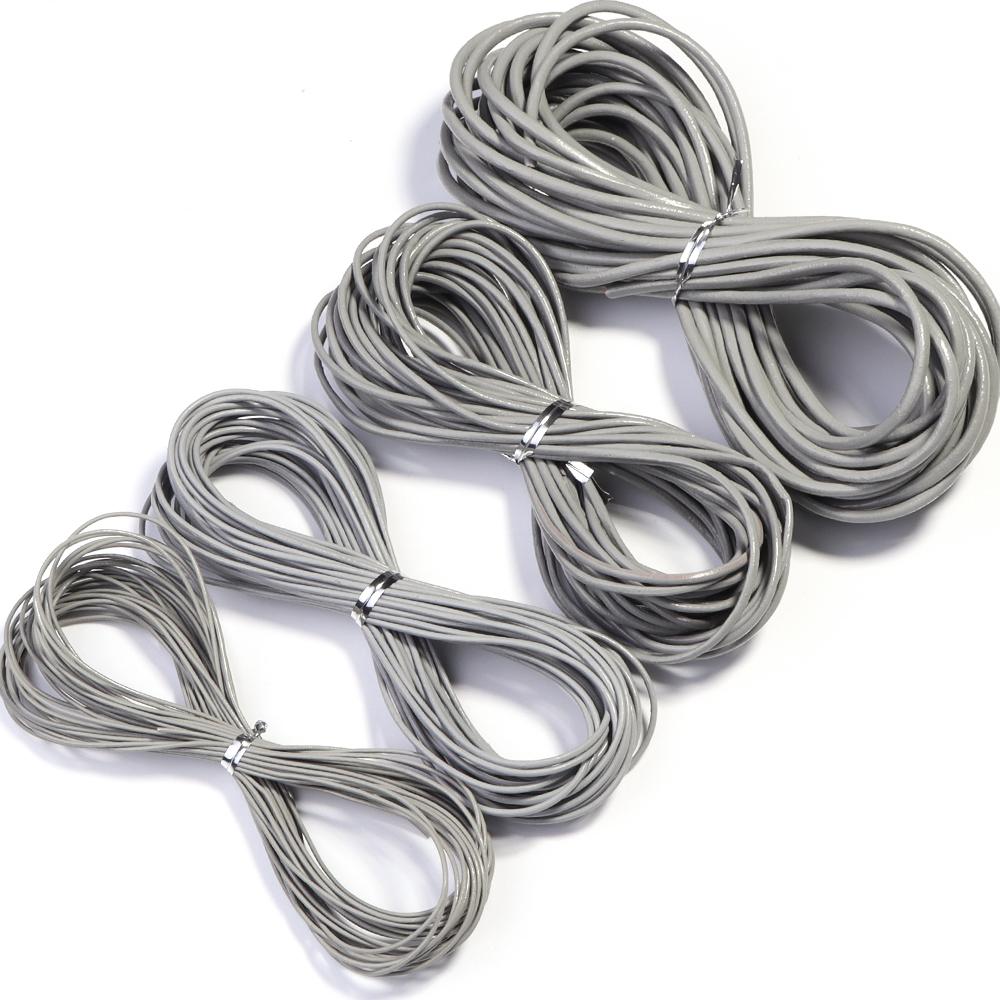 10yards/lot 2mm 100% Genuine Round Leather Cords Jewelry Cords for Leather Bracelet Thread Rope Necklace Jewelry Making Finding