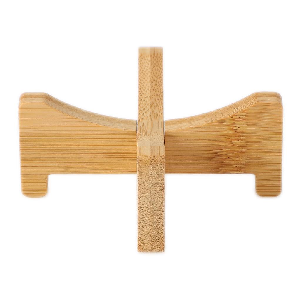 Pflanzenständer Bambus Blumentopfschale Kreuzförmig Multifunktion für Haustier Zuhause Küche 29x6cm
