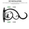 Garden Black Plant Hook Plant Hanging Bracket Metal Wall Hook For Outdoor Indoor Hanging Plants Baskets Flower Pots