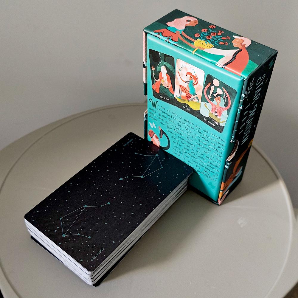 Baraja de Tarot Star Maiden Baraja de 78 Cartas Estética Celestial Divina Cartas de Tarot