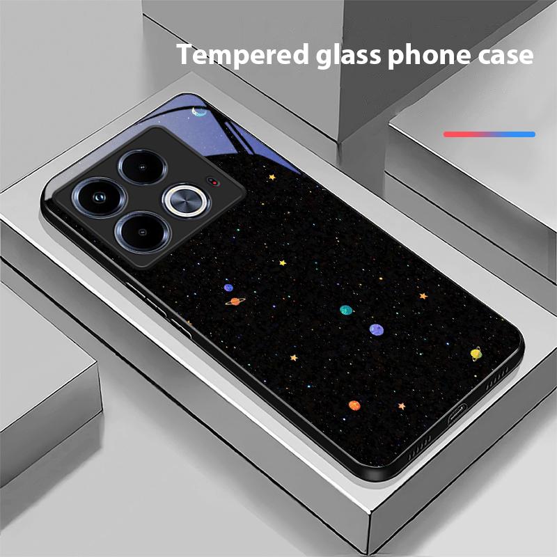 Astronaut Planet For Infinix Note 40 4G 30i 12 G96 Smart 8 Hot 9 Play 10 11S 12 20i 50 Pro Plus 5G Tempered Glass Phone Case